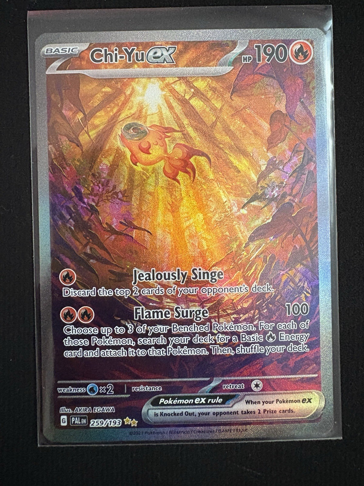 Chi-Yu ex 259/193 Special Illustration Rare Paldea Evolved Pokemon Near Mint