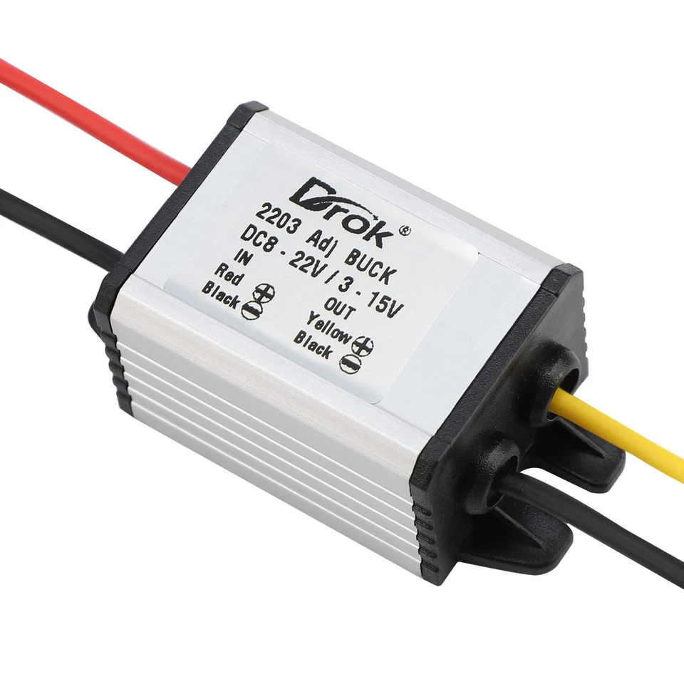 Waterproof DC Buck Converter 3A Adjustable Voltage Regulator 8-22V to 5V 12V - Image 4 of 4