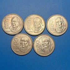 1985 50 Mexikanische Pesos - Juarez Münze - Lot von x5!