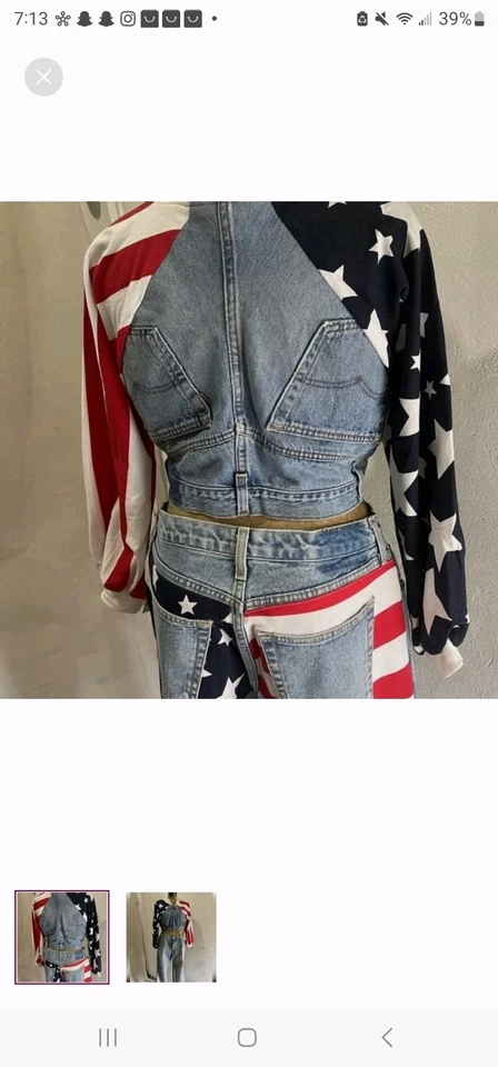 De colección, ¡raro! Traje americano de mezclilla Fredericks of Hollywood/Levi's Foto 2 de 2