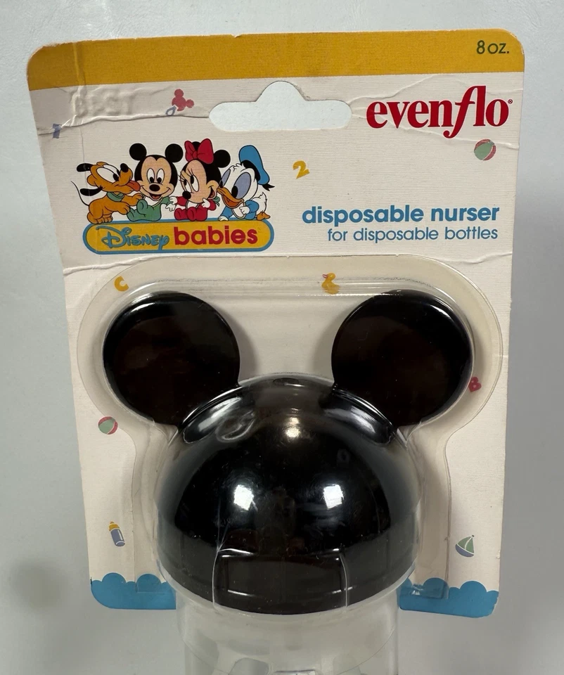 Antiga 1996 Evenflo Disney Babies mamadeira descartável berçário com mamilo NOS - Imagem 2 de 4