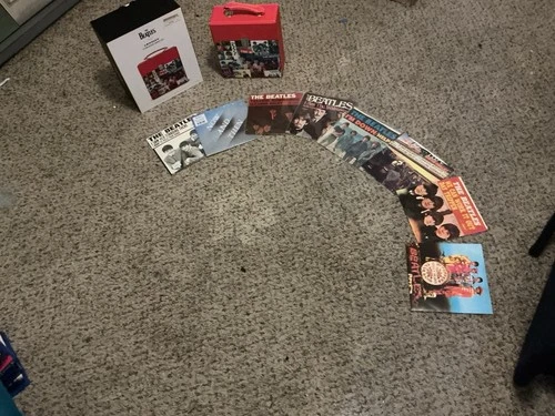 Original Beatles 45 Lot All Picture Disc And Beatles 45  Case