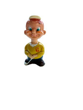 Wind up toy figure, young golfer, Alps,  japan, Plastic, moves head, works good