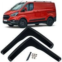 Windabweiser Regenabweiser 2-Teilig Schwarz FüR Ford Transit Custom 2012-2023
