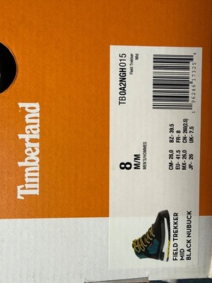 Timberland Field  trekker mid black nubuck Wanderschuhe 41.5