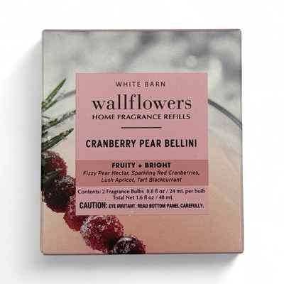 BATH & BODY WORKS WALLFLOWERS REFILLS *2-PACK * Cranberry Pear Bellini