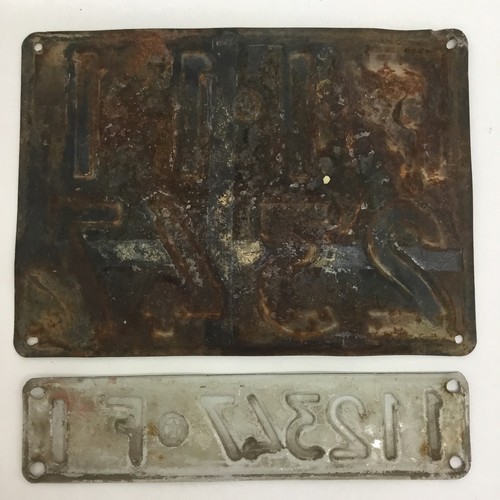 ALTES SCHÖNES METALLSCHILD OLDTIMER FLORENZ FI ITALIEN VINTAGE 50/60er JAHRE - Bild 2 von 2