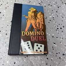 Vintage Double Six Dominoes Set w/ Case 28 Piece With Instructions Cream /Black