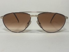 Vienna Line Aviator Sunglasses Made in Italy Brown Gradient Lenses NOS Vintage