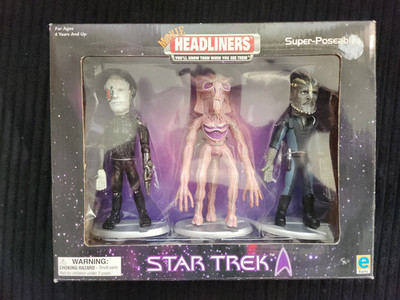 ''3 STAR TREK MOVIE HEADLINERS BORG / JEM'HADAR / SPECIES 8472 ''