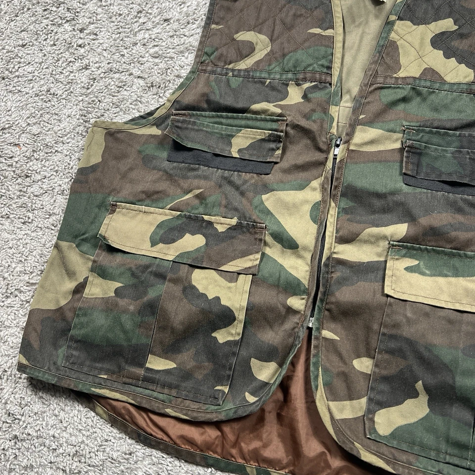 NORTHWEST TERRITORY Vest Men’s XL Hunting Camouflage Vintage Canvas Zip Up - Image 3 of 4