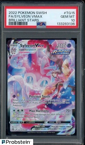 2022 Pokemon SWSH Brilliant Stars #TG15 Sylveon VMAX PSA 10 GEM MINT