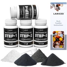 3LB Rock Tumbler Grit and Polish Refill Set, 4-Step Professional Polish Rock ...