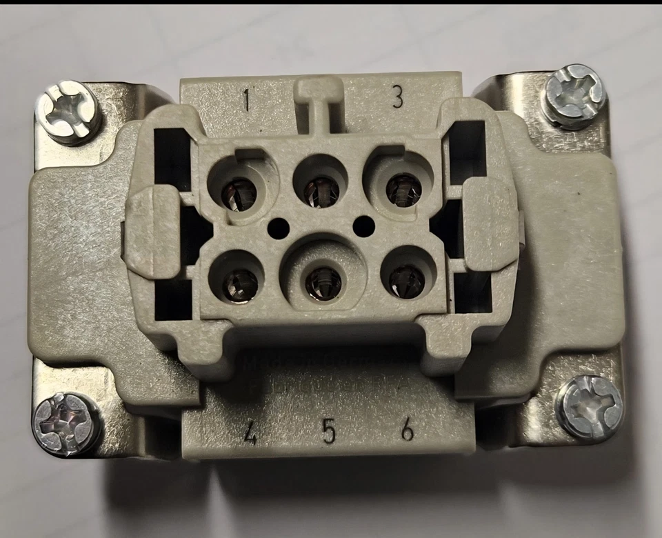 *7 STÜCK*, HARTING, Han 6E-F-s Industriesteckverbinder 09330062701, 16A 500V 6kV - Bild 3 von 4