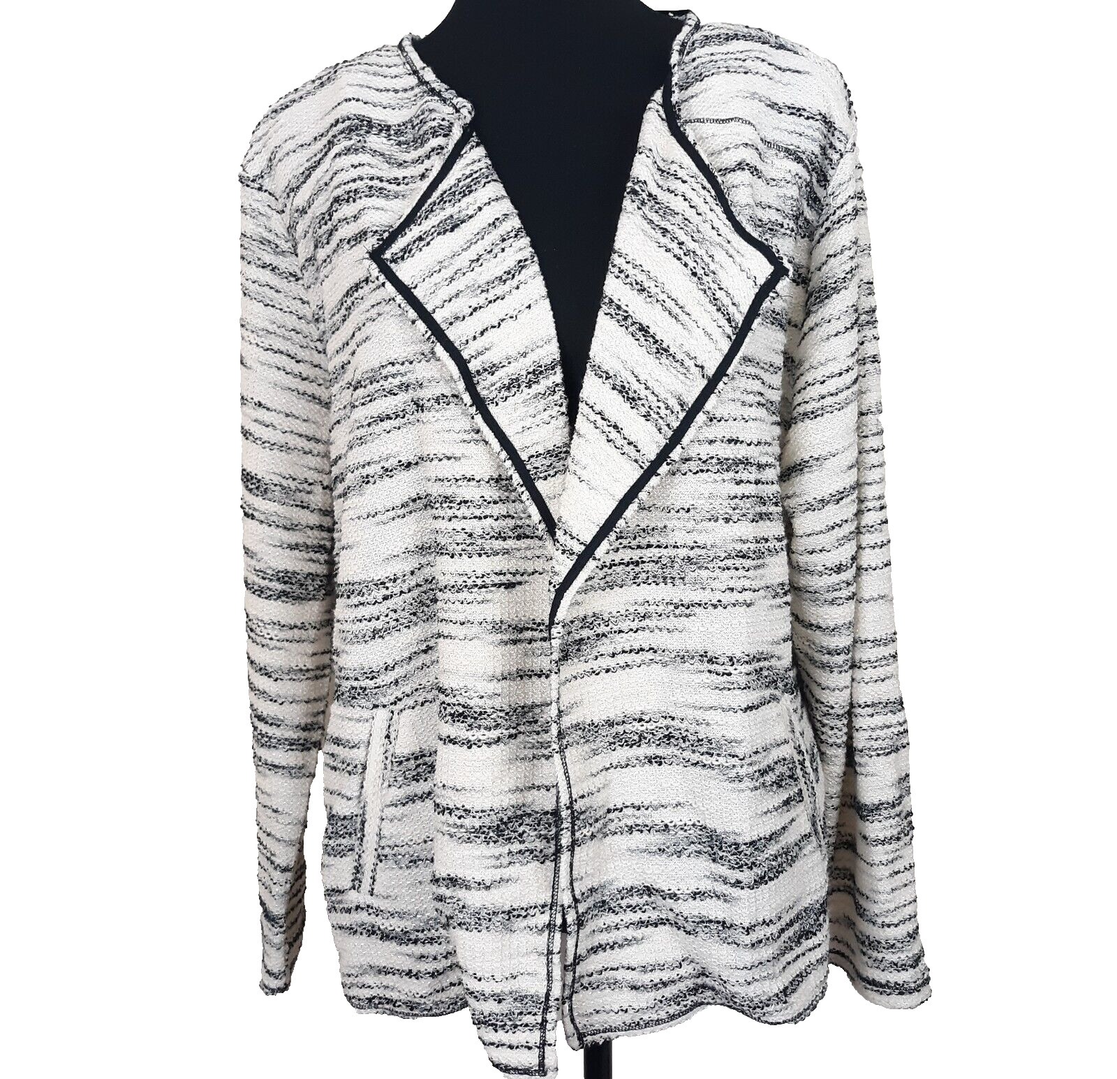 Style & Co Textured Knit Blazer Jacket Women's Size XXL Open