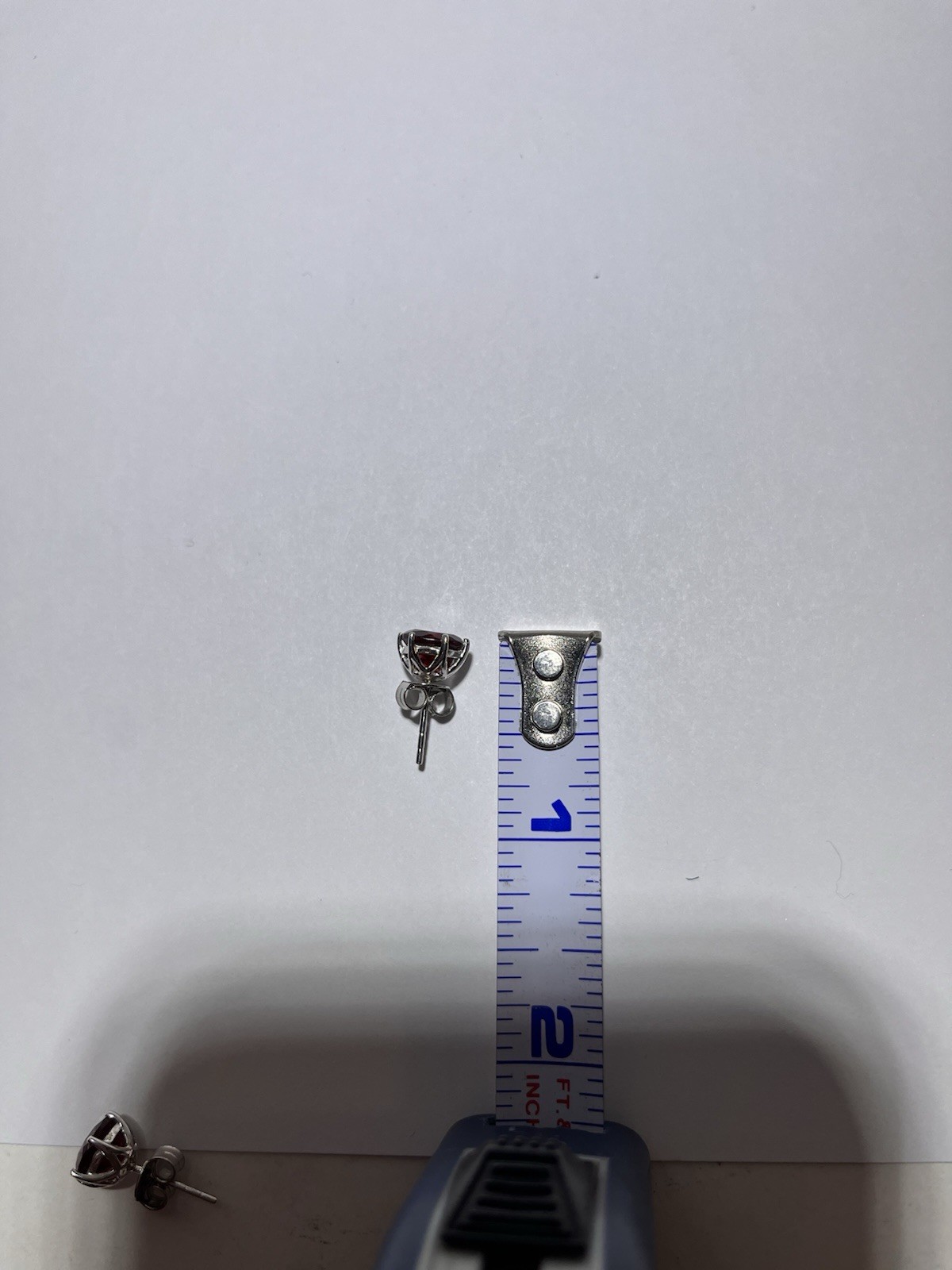 Sterling Silver 925 Ruby Lab Created  Stud Earrin… - image 5