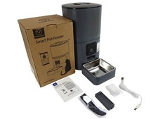 PAPIFEED 6L 202OZ DUAL POWER SUPPLY WIFI CONTROL AUTOMATIC PET FEEDER GRAY