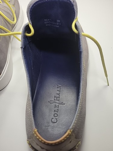 Cole Haan Men's Casual Boat Shoes Moccasin Toe Gray Suede Size 9m Used - Nice - Picture 7 of 8