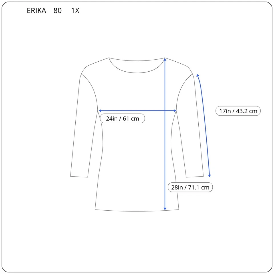 Top Erika Mujer 1X Plus Manga 3/4 Púrpura Geométrico Bordado Estrás Informal Foto 2 de 4