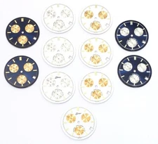 11 NOS Belair Blank Private Label Seapearl Chronograph Watch Dials  ETA G10.211