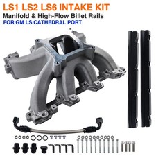 Single Plane Efi Intake Manifold Fuel Rail Kit For Gm Chevy Ls1 Ls2 Ls6 5.3 6.0
