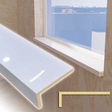 White Window Sill Protector 36 inch Wide, 4 inch Deep Waterproof PVC Window Sill