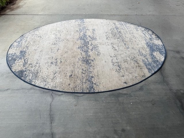 Abstract oval area rug 102" x 79".  JUST REDUCED.