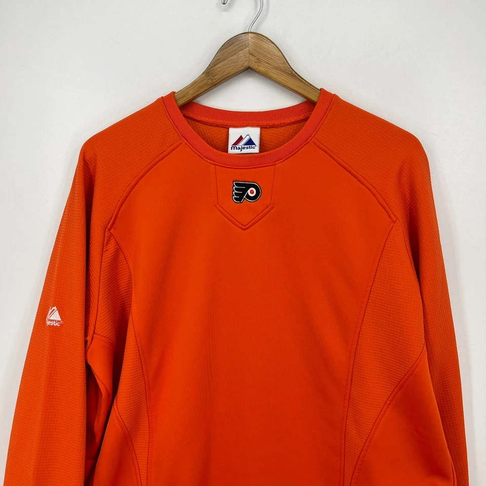 Sudadera de hockey Philadelphia Flyers para hombre talla L naranja NHL Majestic 2009 Foto 2 de 4