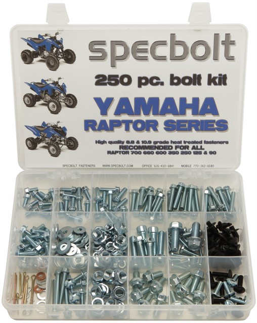 250pc Bolt Kit Yamaha Raptor 350 600 660 700 body engine plastics frame