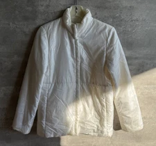 Vintage Itokin Michel Klein Paris White Puffer Full Zip Jacket 38 Japan Import