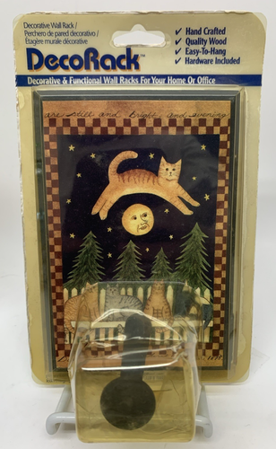 VTG 1998 Cat Over The Moon DecoRack Decorative Wall Rack Sarah Whitman NOS - Picture 3 of 4