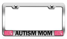 Autism Mom Steel License Plate Frame Car Suv Autism Mom Steel License Plate Frame Car Suv