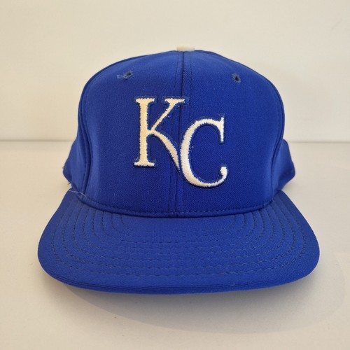 Vintage AJD Kansas City KC Royals Blue Baseball Cap, Snap back MLB 80s USA Made - Picture 2 of 7