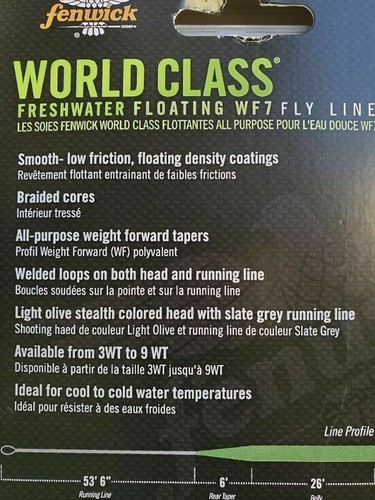 FENWICK FLY FISHING LINE WORLD CLASS:NIB FLOATING or INTERMEDIATE 3,4,5,6,7,8,9 - Picture 34 of 47