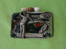 The Great Sport of Golf - 1983 Bergamot Brass Works 3D Belt Buckle L- 86