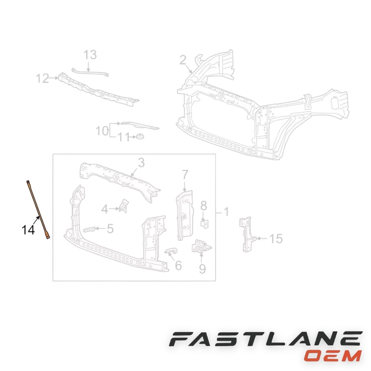 user_0397f495ページ 2019-2023 CHEVROLET SILVERADO 1500 LEFT DIAGONAL BRACE NEW