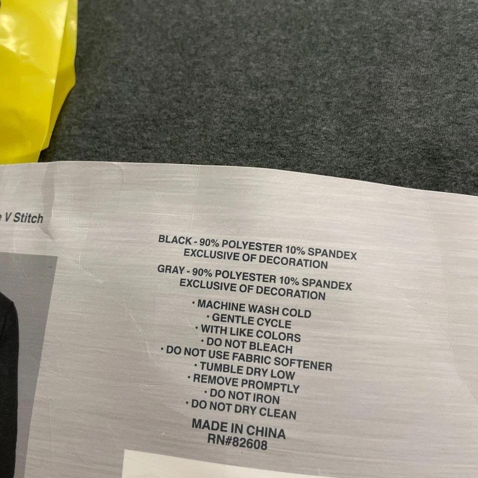 NUEVO Paquete de 2 Rugged Elements para hombre de gamuza manga larga Crew pequeño negro y gris Foto 4 de 4