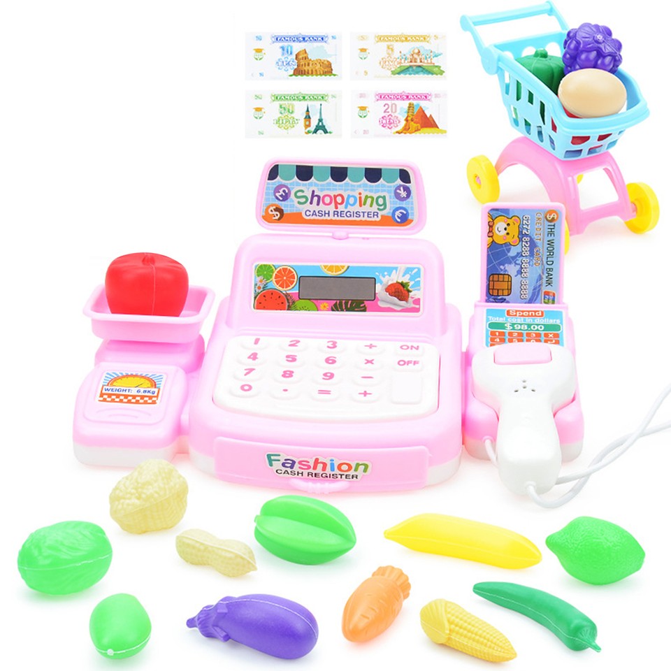 27pcs/set Cash Register Toys Puzzle Enlightenment Scene Experience