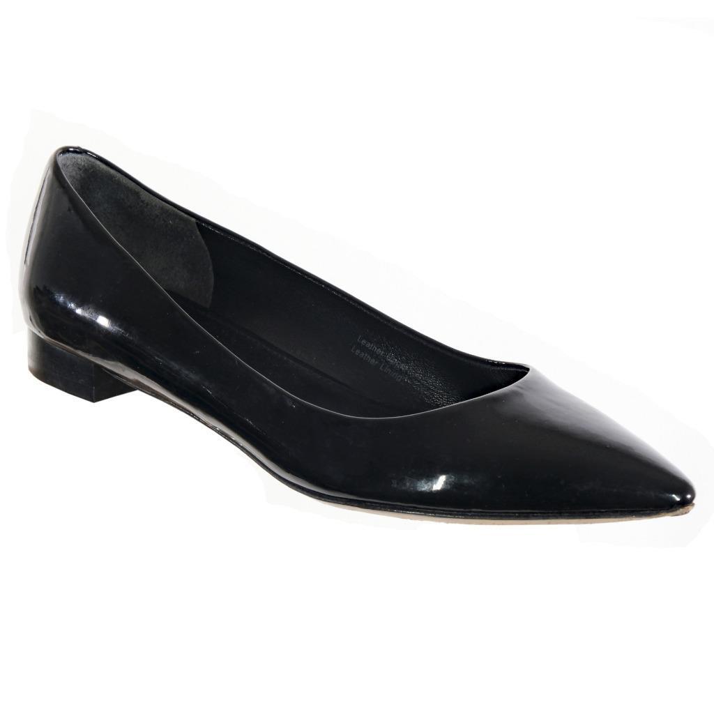 Worn 2x VIA SPIGA Flats Shoes Pointed Toe M Patent Leather