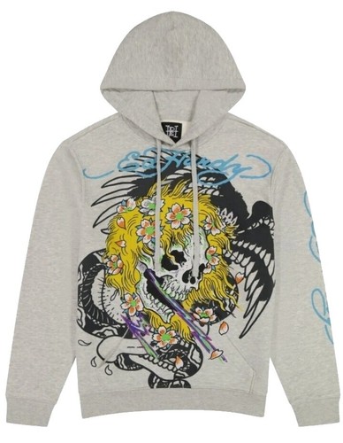 ED HARDY XS MULTICOLOR ZIP UP CROPPED HOODIE | eBay