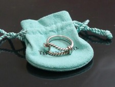 Autentico anello Tiffany & Co. corda vintage twist argento sterling US: 5,75 ...