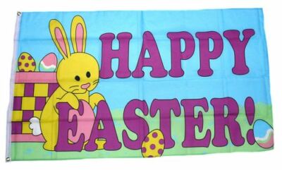 Flagge / Fahne Happy Easter Hase Hissflagge 90 x 150 cm