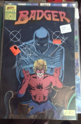 BADGER # 38  FIRST COMICS 1988  MIKE BARON+  RON LIM