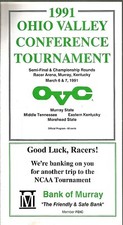 1991 Ohio Valley Conference Men's Basketball Tournament Program 