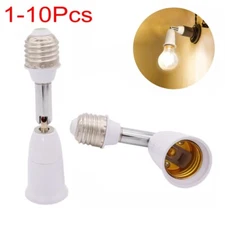 E26 E27 Light Bulb Socket Adjustable Converter Lamp Holder Adapter Extender 4.5"