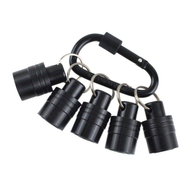 5Pcs Bit Holders Drill Chuck Adapter Screwdriver Drill Bit with Carabiner