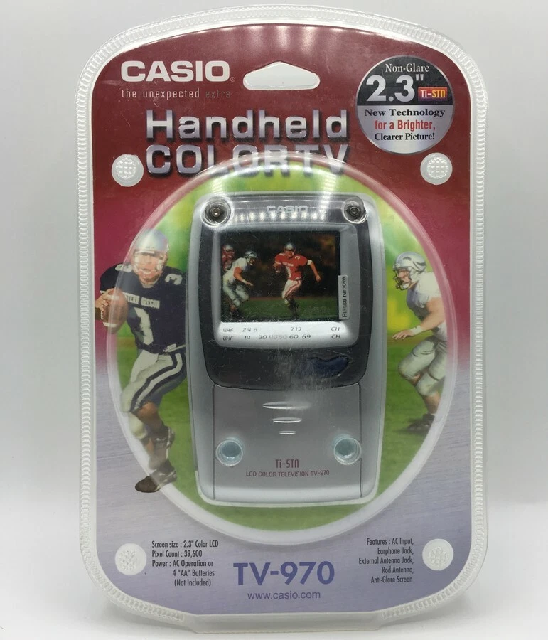 Casio TV 970 LCD Pocket Handheld TV Television for Analog Broadcast Only