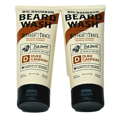 2 Pack Big Bourbon Beard Wash Buffalo Trace Oak Barrel 6oz.