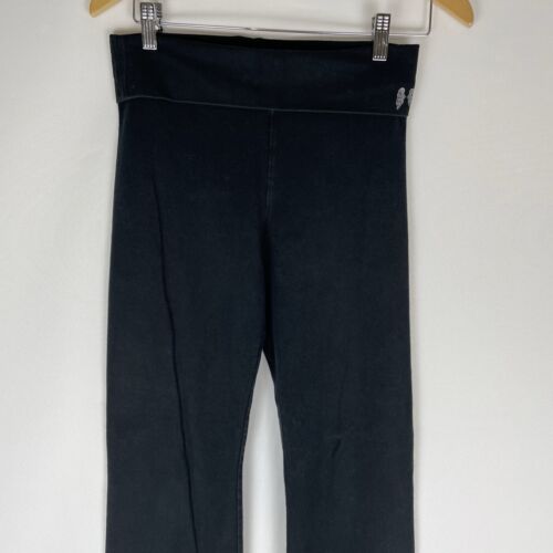 💫Victoria’s Secret LOVE Foldover Flare Leggings Black SMALL Pre-Owned - Picture 4 of 12