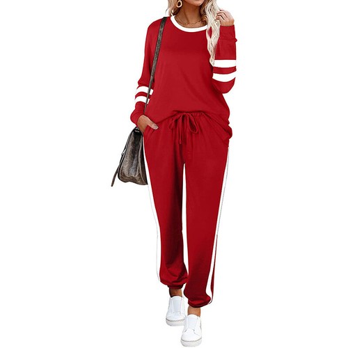 Women Jogging Tracksuit Set Sports Gym Hoodie Sweat Suit Apparel Pants Outfits - Picture 29 of 36
